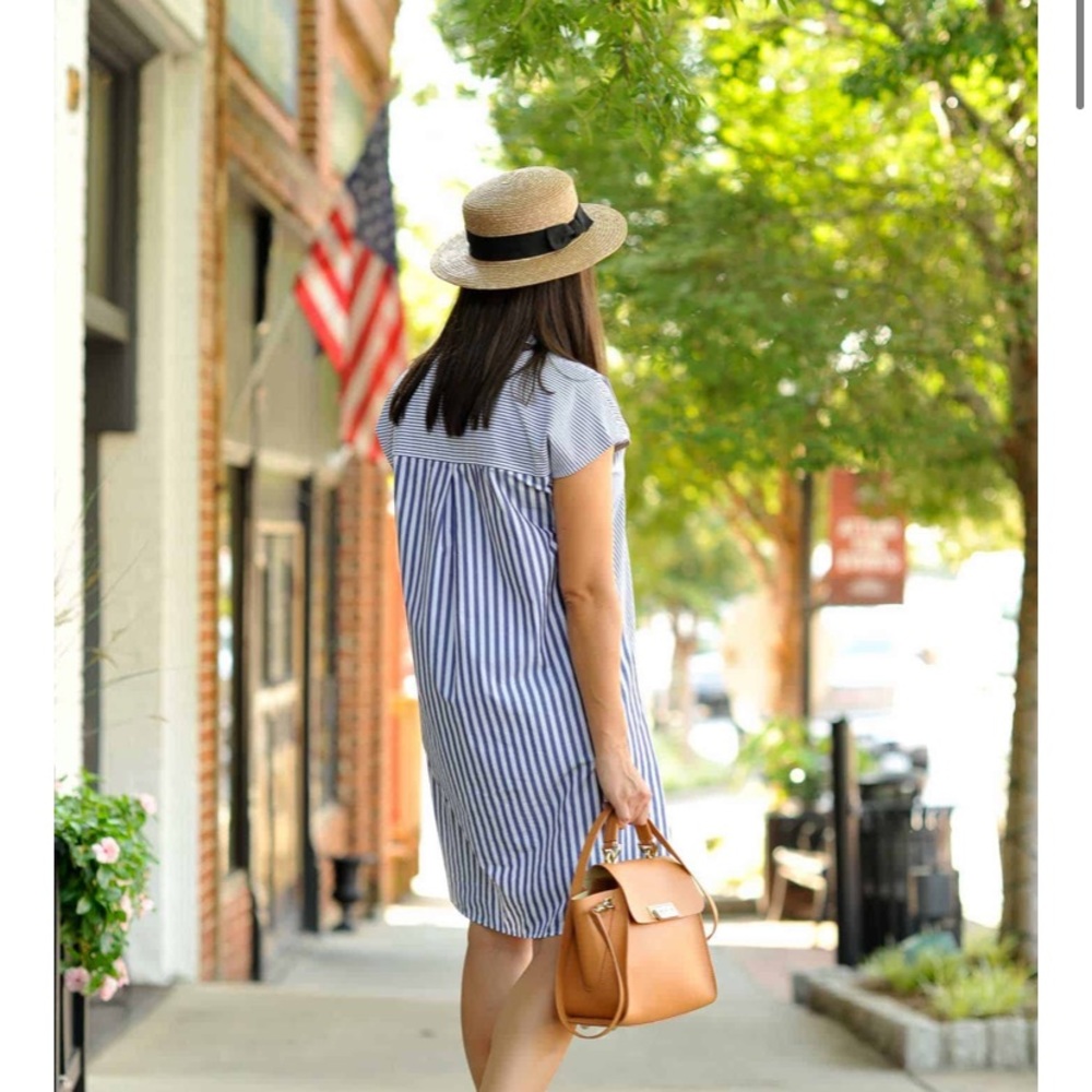 Madewell Striped Shirt Dress - Picture 3 of 5